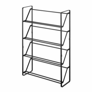 Čierny stojan na topánky so 4 poschodiami YAMAZAKI Frame YAMAZAKI