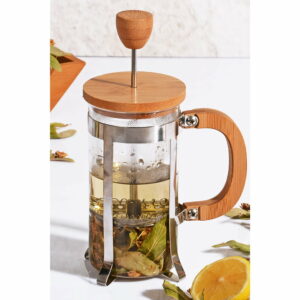 French press s bambusovým viečkom Bisous
