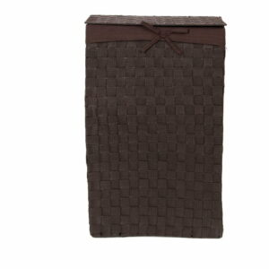 Tmavohnedý kôš na bielizeň s vekom Compactor Laundry Basket Linen