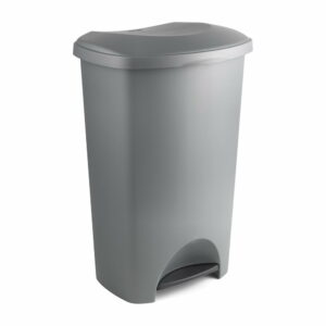 Sivý pedálový odpadkový kôš s vrchnákom Addis