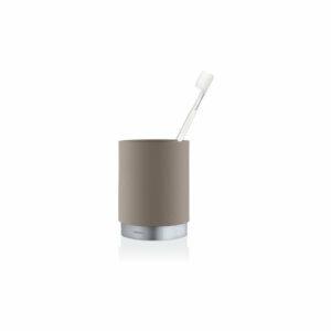 Sivo-hnedý pohárik na zubné kefky Blomus Ara Blomus