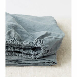 Svetlomodrá ľanová elastická plachta Linen Tales