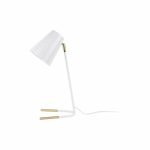 Biela stolová lampa s detailmi v zlatej farbe Leitmotiv Noble Leitmotiv