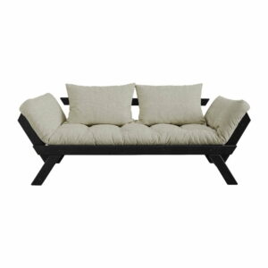 Rozkladacia pohovka s ľanovým poťahom Karup Design Bebop Black/Linen Karup Design