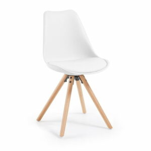 Biela stolička s bukovými nohami loomi.design Lumos loomi.design