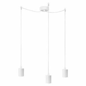 Biele závesné svietidlo s 3 káblami Bulb Attack Cero Basic Bulb Attack