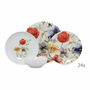 24-dielny set porcelánového riadu Kütahya Porselen Herbejo Kütahya Porselen