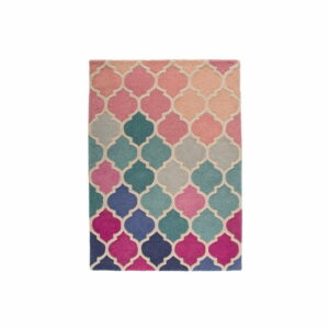 Modro-ružový vlnený koberec Flair Rugs Rosella