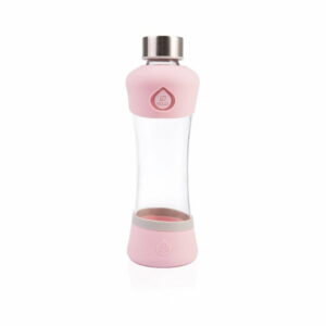 Ružová sklenená fľaša z borosilikátového skla Equa Active Berry