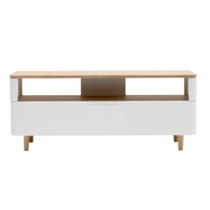 TV stolík z dreva bieleho duba Unique Furniture Amalfi Unique Furniture