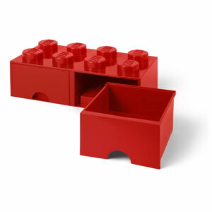 Červený úložný box s dvoma zásuvkami LEGO® LEGO®