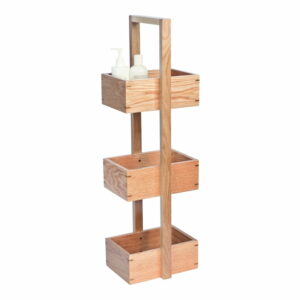 Stojan do kúpeľne z dubového dreva Wireworks Caddy Mezza