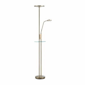 Voľne stojacia LED lampa v mosadznej farbe Markslöjd Friend Uplight Markslöjd