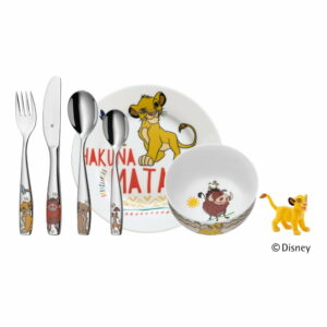 6-dielny detský jedálenský set WMF Cromargan® Leví kráľ WMF