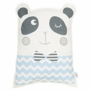 Modrý detský vankúšik s prímesou bavlny Apolena Pillow Toy Panda