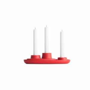 Červený svietnik EMKO Aye Aye Three Candles EMKO
