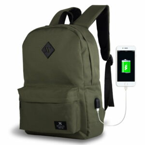 Tmavozelený batoh s USB portom My Valice SPECTA Smart Bag Myvalice