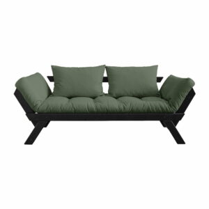 Rozkladacia pohovka so zeleným poťahom Karup Design Bebop Black/Olive Green Karup Design