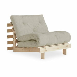 Rozkladacie kreslo s béžovým ľanovým poťahom Karup Design Roots Raw/Linen Karup Design