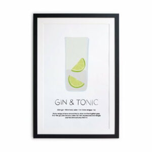 Zarámovaný plagát Really Nice Things Gin Tonic