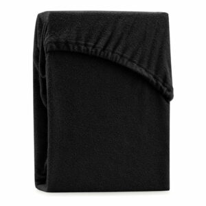 Čierna elastická plachta na dvojlôžko AmeliaHome Ruby Black