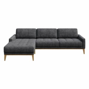 Tmavosivá pohovka s leňoškou na ľavej strane MESONICA Musso Tufted MESONICA