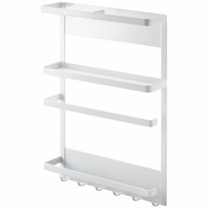 Veľký biely magnetický držiak do kuchyne YAMAZAKI Tower Magnetic Side Rack YAMAZAKI
