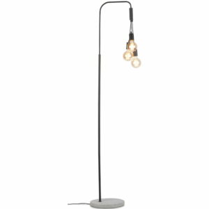 Čierna stojacia lampa s betónovým podstavcom Citylights Oslo Citylights