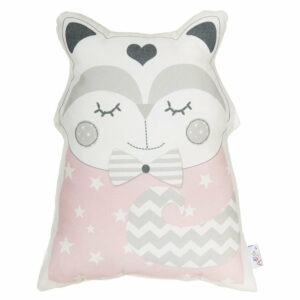 Ružový detský vankúšik s prímesou bavlny Apolena Pillow Toy Smart Cat