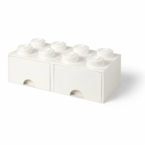 Biely úložný box s dvomi zásuvkami LEGO® LEGO®