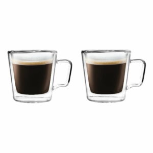Sada 2 pohárov na espresso z dvojitého skla Vialli Design