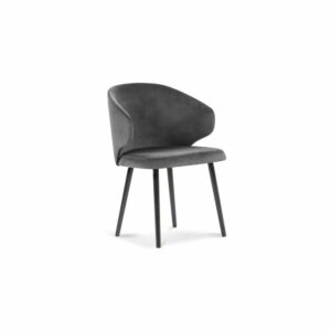 Tmavosivá jedálenská stolička so zamatovým poťahom Windsor & Co Sofas Nemesis Windsor & Co Sofas