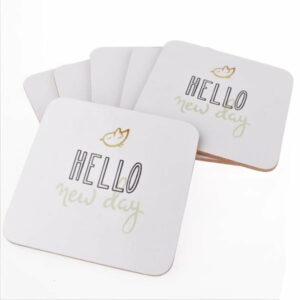 Sada 6 korkových podnosov Dakls Hello New Day Dakls