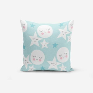 Obliečka na vankúš s prímesou bavlny Minimalist Cushion Covers With Points Moon Star