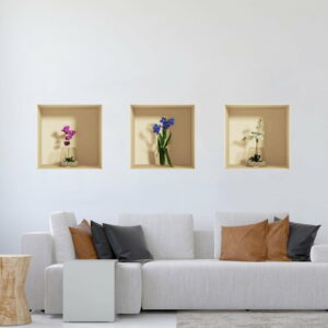 Sada 3 samolepiek s 3D efektom Ambiance Orchids Ambiance