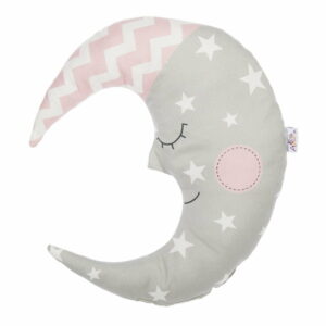 Sivý detský vankúšik s prímesou bavlny Apolena Pillow Toy Moon