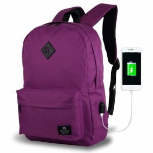Fialový batoh s USB portom My Valice SPECTA Smart Bag Myvalice