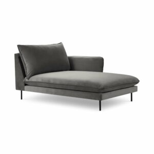 Tmavosivá zamatová leňoška Cosmopolitan Design Vienna