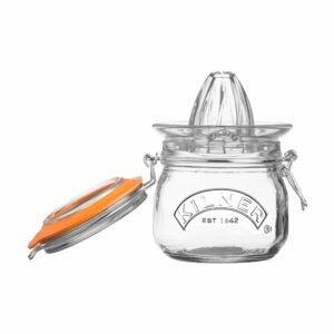 Sada skleneného odšťavovača a pohára s klipom Kilner Citrus Kilner