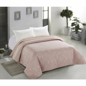 Obojstranná béžová prikrývka z na dvojlôžko AmeliaHome Decor