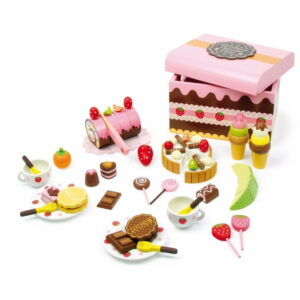 Drevený box plný sladkostí na hranie Legler Sweeties Legler