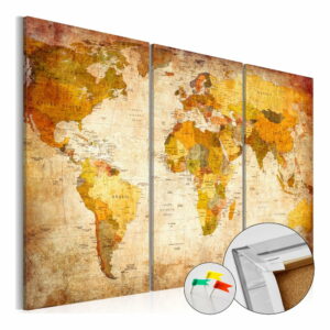 Viacdielna nástenka s mapou sveta Bimago Antique Travel 120 × 80 cm Bimago