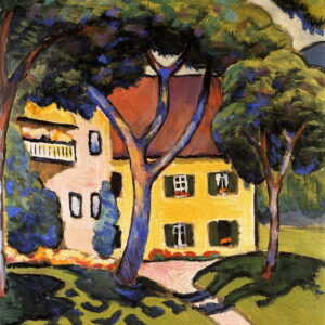 Reprodukcia obrazu August Macke - House in a Landscape