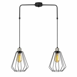 Čierne kovové závesné svietidlo Opviq lights Straton Opviq lights