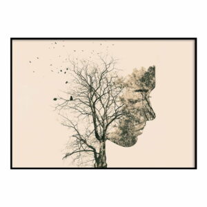Plagát DecoKing Girl Silhouette Tree