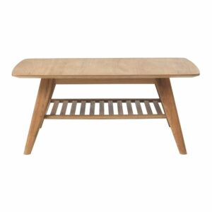 Konferenčny stolík s policou z masívneho duba Unique Furniture Rho Unique Furniture