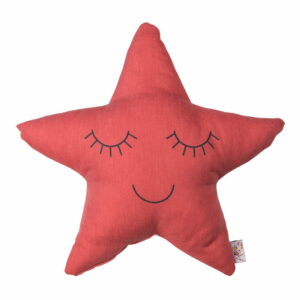 Červený detský vankúšik s prímesou bavlny Apolena Pillow Toy Star