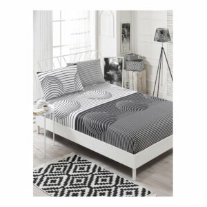 Set elastickej plachty a 2 obliečok na vankúše na jednolôžko Garriso Gris Duro