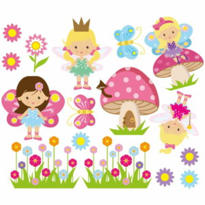 Detská samolepka na stenu Ambiance Fairies Ambiance