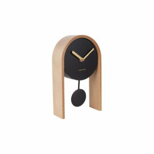 Stolové hodiny s brezovým drevom Karlsson Smart Pendulum Light Karlsson